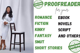 professionally proofread your erotic romance stories and fanfiction novels