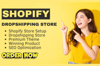 create shopify dropshipping and build shopify website with shopify redesign