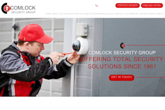 design responsive locksmith website home security website cctv garage website