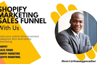 do complete shopify marketing sales funnel, facebook ads to boost shopify sales