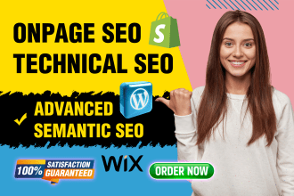 optimize website onpage technical SEO service of wordpress shopify wix