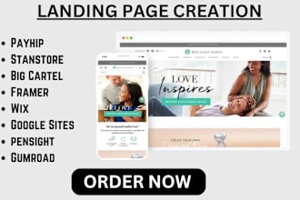 design payhip, big cartel, stanstore, framer, wix, google site, gumroad pensight