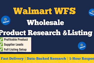 do walmart wfs wholesale product research and listing