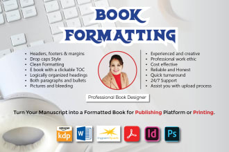 do book formatting and layout for amazon KDP paperback and kindle