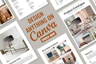 design anything on canva, social media posts, flyers, banners, editable template