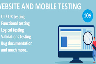 test your website and mobile applications