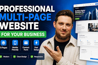 create a professional multi page website for your business
