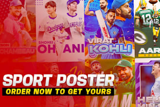 create sports graphic poster designs