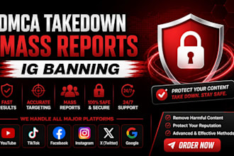x ig banning mass report bot, takedown harassing remove copyright mass reports