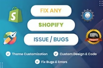 do shopify custom coding and shopify bug fix