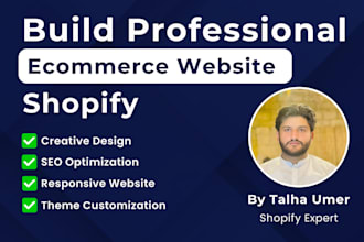 develop, design and kickstart your ecommerce shopify website