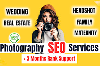 do SEO services for wedding photographer, videographer, headshot, and family