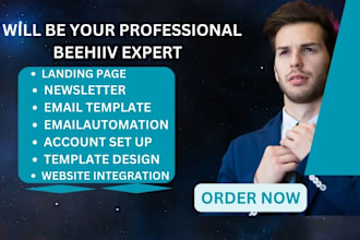 setup beehiiv newsletter design beehiiv landing page create beehiiv ai email