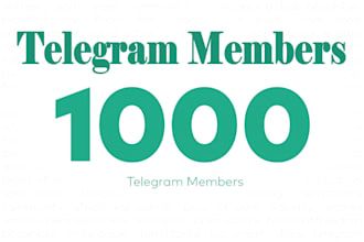 do 1000 real telegram group members and subscribers