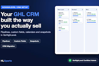be your gohighlevel expert for ghl crm setup, go high level automation, snapshot