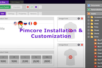 pimcore installation and customization