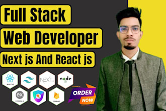 develop full stack application using next js and react js as a next js developer
