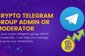 be telegram community manager or admin in crypto  token project