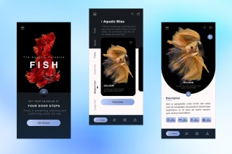 create aquarium UI UX design