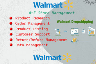 manage your walmart dropshipping store as virtual assistant
