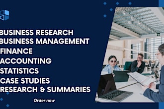 do accounting, finance, statistics and business reports