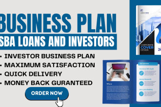 write superb business plan, for startups, sba loan, investors, nonprofit, grant