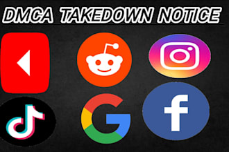send takedown harassment content to facebook,reddit,google,instagram,under dmca