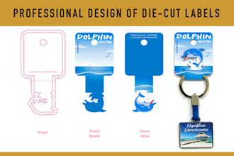 design a professional die cut label for any product