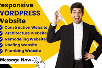 build construction architecture, remodeling ,roofing ,plumbing website for you