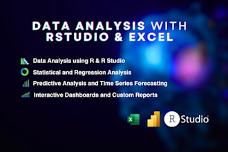 do eda, data analysis, and visualization with rstudio, excel