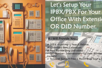 setup office phone system ipbx pbx extension or did number