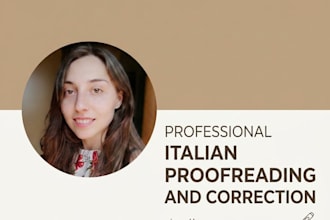 italian proofreading and correction