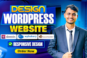 design wordpress website landing page by elementor beaver builder wp bakery divi