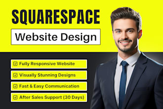 build professional and responsive squarespace website