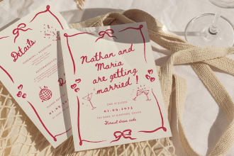 design invitation, postcard or greeting card for you or etsy shop