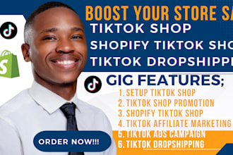 setup tiktok shop sales shopify marketing tiktok shop dropshipping shopify store