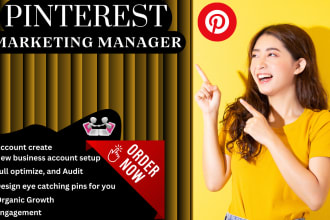 be your professional pinterest marketing manager and full optimize