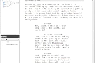 screenplay formatting film on celtx