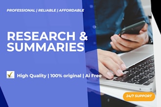 write research and summaries