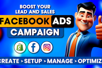 setup and manage facebook ads campaign for leads and sales