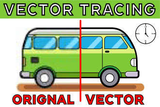 vector tracing, redraw logo, convert image to vector quickly
