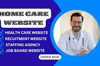 home care website, healthcare ,dental, recruitment website , clinic website