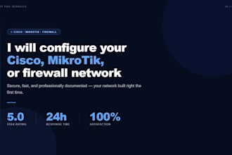 configure your cisco, mikrotik, or firewall network