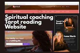 build tarot reading website spiritual coaching website spiritual product website