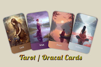 design unique tarot and oracle card illustrations