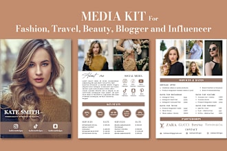 design media kit, press kit, influencer media kit, travel, fashion, blogger