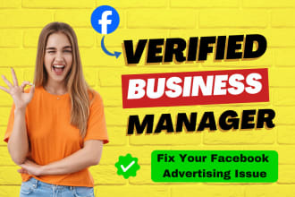 fix and provide facebook business manager with profile or immortal bm