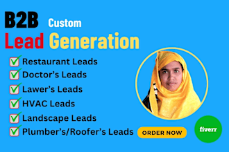 do b2b restaurant, doctor, lawyer, hvac, construction industry lead generation