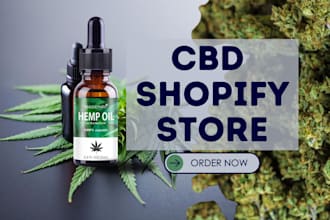 design responsive cbd shopify store cannabis website cbd dproshipping cbd