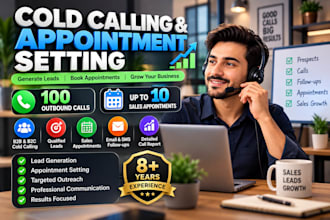 do outbound cold calling to book sales appointments